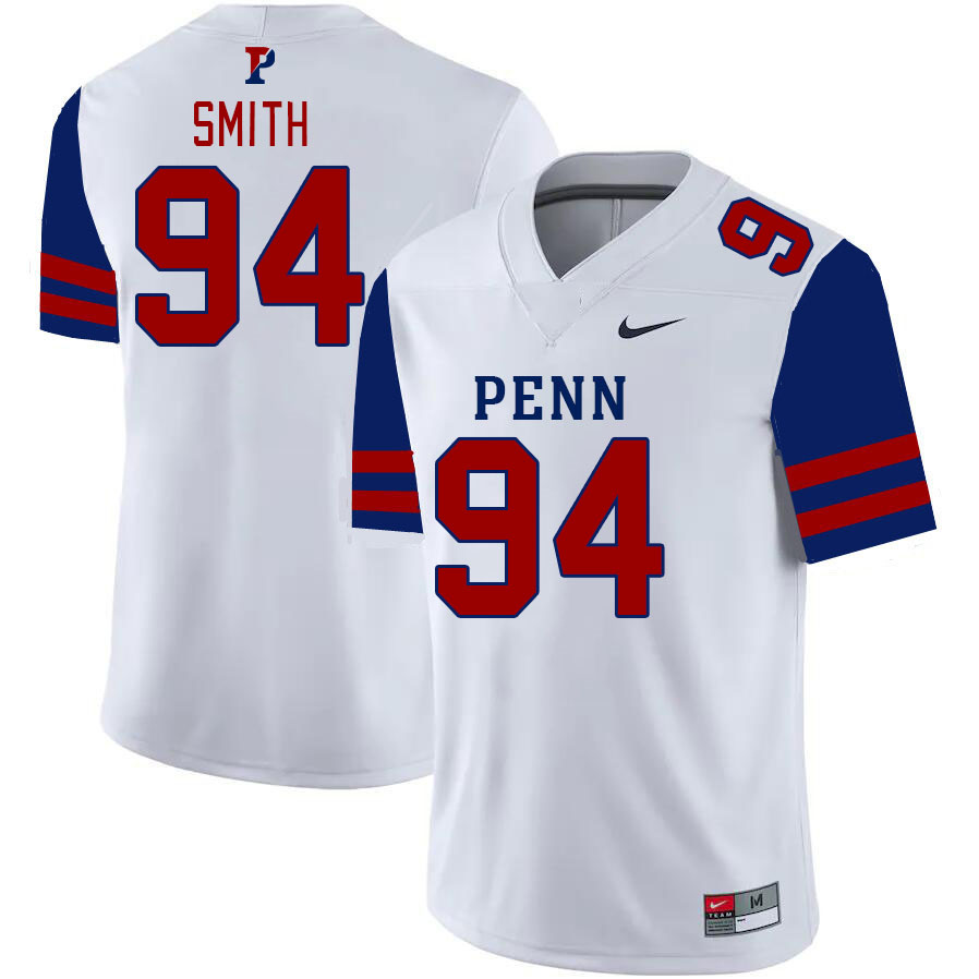 Men-Youth #94 Sam Smith Penn-Quakers 2023 College Football Jerseys Stitched-White